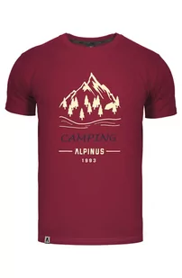 Koszulka męska T-shirt Alpinus Polaris bordowy - Koszulki sportowe męskie - miniaturka - grafika 1