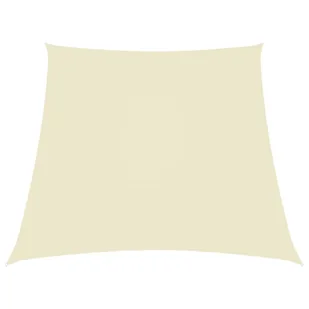 vidaXL Żagiel ogrodowy, tkanina Oxford, trapezowy, 4/5x3 m, kremowy 135243 - Parasole ogrodowe - miniaturka - grafika 1