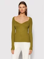 Swetry damskie - Vero Moda Sweter Sylvia 10257349 Zielony Slim Fit - miniaturka - grafika 1