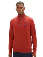 Swetry męskie - TOM TAILOR sweter męski, 14302 - Velvet Red, XL - miniaturka - grafika 1