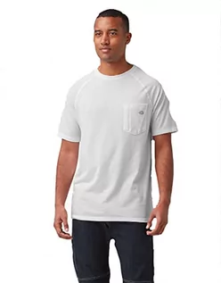 Koszulki męskie - Dickies - Koszulka męska, klasyczna koszulka z krótkim rękawem, ochrona przed słońcem Temp-iQ, biały, S - grafika 1