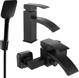 Mexen Libra R62 zestaw wannowy, czarny - 745103R62-70 - Zestawy baterii łazienkowych - miniaturka - grafika 1