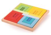 Układanki dla dzieci - Cylindry prostokąty i otwarte kwadraty drewniana układanka Bigjigs Toys 33036 - miniaturka - grafika 1