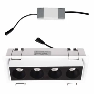Wpuszczana lampa z zasilaczem i modułem LED Modular H180.04 + HM180 4L + HT180 12W ON/OFF Maxlight LED 12W 3000K czarna biała - Lampy ogrodowe Wpuszczana lampa z zasilaczem i modułem LED Modular H180.04 + HM180 4L + HT180 12W ON/OFF Maxlight LED 12W 3000K czarna biała - Lampy ogrodowe - miniaturka - grafika 1