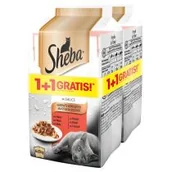 Mokra karma dla kotów - Sheba Mini soczyste smaki mięsne w sosie 2*6x50g - miniaturka - grafika 1