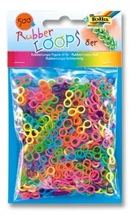 RUBBER LOOPS NO NAME Gumki ósemki 500 szt mix kolorów - Zabawki kreatywne - miniaturka - grafika 1