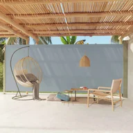 Pawilony ogrodowe - vidaXL Zwijana markiza boczna na taras, 220x600 cm, szara vidaXL - miniaturka - grafika 1