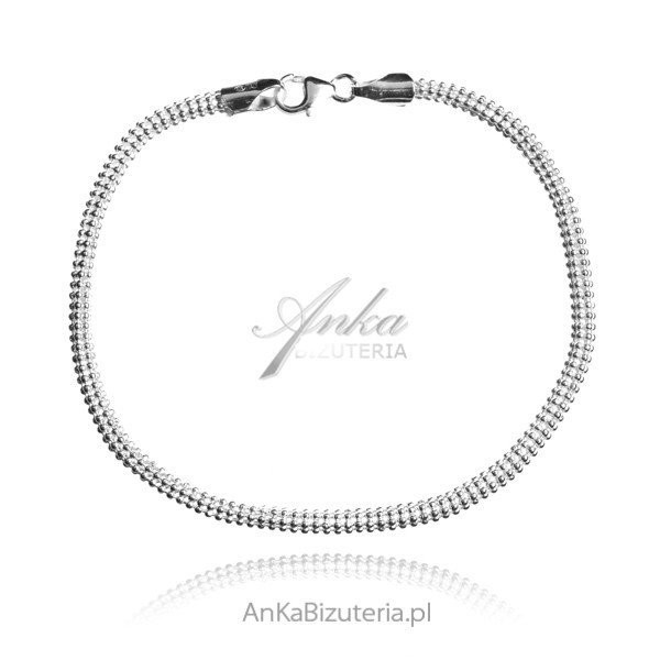 ankabizuteria.pl Srebrna bransoletka POPCORN elegancka i ponadczasowa