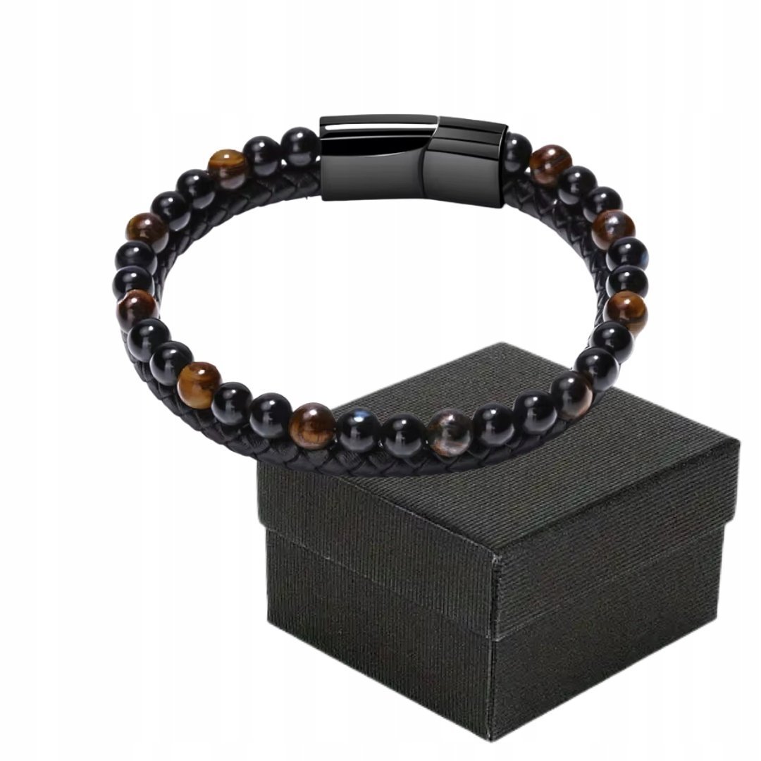 Bransoletka Męska Elegancka 19 cm z Magnetycznym Zapięciem