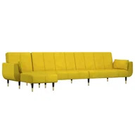 Narożniki - Sofa rozkładana w kształcie L, żółta, 275x140x70 c - miniaturka - grafika 1