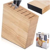 Noże kuchenne - Stojak na noże kuchenne organizer blok pojemnik z przegródkami drewniany ORION 154317 - miniaturka - grafika 1