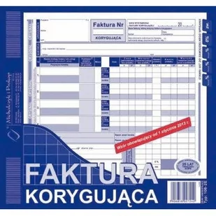 Michalczyk&Prokop Mich Faktura Korygująca 2/3 A4 - Druki akcydensowe - miniaturka - grafika 1