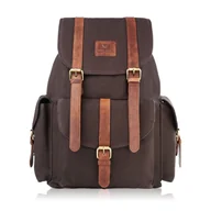 Plecaki - Plecak Męski Do Pracy Do Szkoły Brązowy Vintage Paolo Peruzzi Si-05-Br - Empik - miniaturka - grafika 1