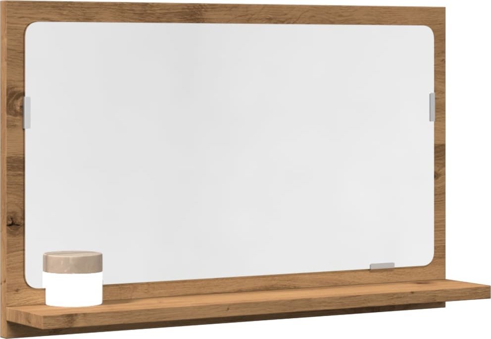 vidaXL Szafka łazienkowa z lustrem, dąb artisan, 60x11x37 cm