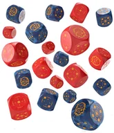 Akcesoria do gier planszowych - Crosshairs Compact D6, kształtki niebieskie i czerwone Q-Workshop - gra - miniaturka - grafika 1