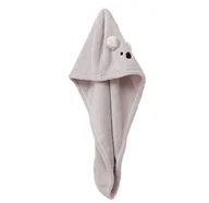 Ściereczki, gąbki, czyściki - Superchłonny ręcznik do włosów, turban do włosów - szary - miniaturka - grafika 1