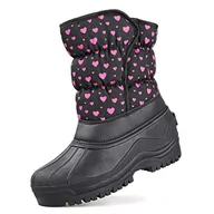 Śniegowce damskie - Śniegowce dla dziewczynek, z ciepłą podszewką, buty zimowe do użytku na zewnątrz, z oświetleniem, antypoślizgowe, rozmiar 35, czarny, 35 EU - miniaturka - grafika 1