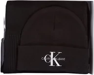 Czapki damskie - Calvin Klein Damskie prezenty logo czapka/szalik pakiety prezentów, czarny, jeden rozmiar, Czarny, Rozmiar uniwersalny - miniaturka - grafika 1
