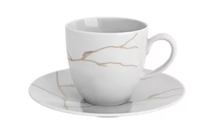 Filiżanka ze spodkiem 250ml Tektonika biała - Filiżanki - miniaturka - grafika 1