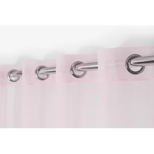 Firana Livia 140 x 260 cm 8 kółek różowa - Firany - miniaturka - grafika 1