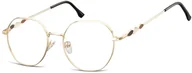Okulary korekcyjne, oprawki, szkła - Sunoptic Okulary oprawki owalne zerówki metalowe korekcyjne L122C - miniaturka - grafika 1