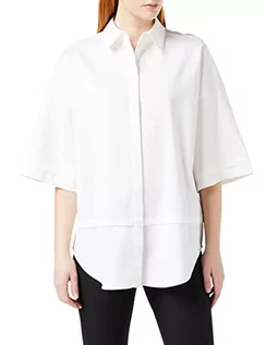 Koszule damskie - Ted Baker Damska koszula z krótkim rękawem WMB-Orlanda-Oversize 3/4 guziki z guzikiem, biała, 4 (UK4) - grafika 1