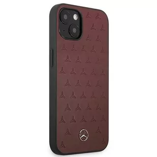 Mercedes MEHCP13MPSQRE iPhone 13 6,1" czerwony/red hardcase Leather Stars Pattern - Etui i futerały do telefonów - miniaturka - grafika 4