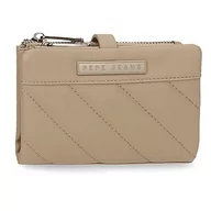 Portfele - Pepe Jeans Kylie Portfel z uchwytem na karty, beżowy, 14,5 x 9 x 2 cm, skóra PU, beżowy, portfel z uchwytem na karty, BEŻOWY, Portfel z uchwytem na karty - miniaturka - grafika 1