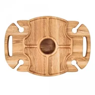 Tace i patery - Dębowy stoliczek śniadaniowy z dodatkową tacką - jasny dąb nr16 - miniaturka - grafika 1