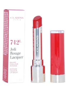 Clarins Joli Rouge Lacquer Intense Colour Lip Balm 3g, Lakier (balsam) do ust 742L joli rouge - Balsamy do ust - miniaturka - grafika 2