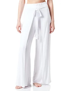 Emporio Armani Spodnie damskie Fluid Viscose Shorts, biały, S - Spodnie damskie - miniaturka - grafika 1