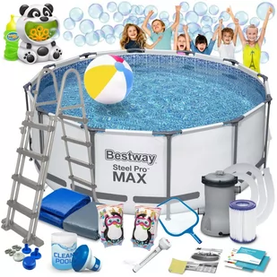 Basen ogrodowy stelażowy 366 x 122 cm 18w1 Bestway 56420 + maszynka do baniek GRATIS Bestway - Baseny ogrodowe - miniaturka - grafika 1