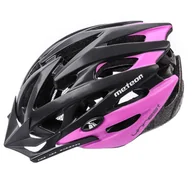 Kaski rowerowe - Meteor Kask rowerowy MV29 Unrest M 55-58 cm czarny/różowy 24703 - miniaturka - grafika 1