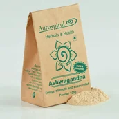 Suplementy naturalne - AUROSPIRUL Ashwagandha proszek Aurospirul 100 g - miniaturka - grafika 1