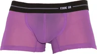Majtki męskie - CODE 22 CODE 22- Bokserki męskie - Sheer Mesh Trunk Grape - Pink - 1 x rozmiar XXL - miniaturka - grafika 1