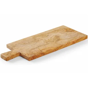 Deska do serwowania wędlin serów przekąsek z drewna oliwnego 480 x 190 mm - Deski do krojenia - miniaturka - grafika 1