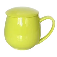 Kubki - Kubek z zaparzaczem i pokrywką limonkowy – idealny zestaw do przygotowania herbaty, perfekcyjny podarunek prezent dla mamy, taty, babci, dziadka - miniaturka - grafika 1