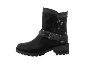 Botki damskie - Mustang Damskie sztyblety 15M0082002, czarne, 42 EU, czarny, 42 EU - miniaturka - grafika 1