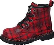 Kozaki damskie - Dockers by Gerli Dziewczęce 49ps701 modne kozaki, czerwony czarmy, 26 EU - miniaturka - grafika 1