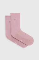Skarpetki damskie - Tommy Hilfiger skarpetki damskie kolor różowy - miniaturka - grafika 1