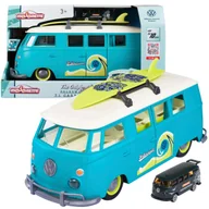 Samochody i pojazdy dla dzieci - Zestaw Duży Interaktywny Volkswagen T1 Carry Case + Mały Samochodzik Światło - miniaturka - grafika 1