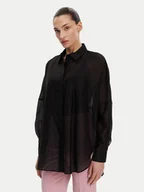 Koszule damskie - ACCESS FASHION Koszula 53-7068-104 Czarny Loose Fit - miniaturka - grafika 1