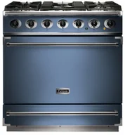Kuchenki gazowo-elektryczne - Kuchnia gazowo-elektryczna FALCON 900S 90 Chiński błękit szczotkowany nikiel - miniaturka - grafika 1
