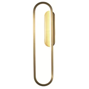 COPEL Ścienna lampa owalna CGELYPTW nowoczesna LED 18W 3000K mosiądz CGELYPTW - Lampy ścienne - miniaturka - grafika 1