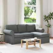 Sofy i kanapy - VidaXL Sofa Ciemnoszary 215 x 138 x 80 cm Metal - miniaturka - grafika 1