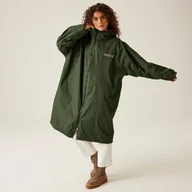 Płaszcze damskie - Regatta Unisex Płaszcz Plażowy Wodoodporny Changing Robe Dark Khaki - miniaturka - grafika 1