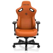 Fotele gamingowe - Anda Seat Kaiser 3 XL Gamingowy do 200kg Skóra ECO Brązowy - miniaturka - grafika 1