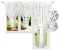 Firany - Komplet firan 300x150 200x240 na okno balkonowe do bloku z gipiurą 8cm - miniaturka - grafika 1