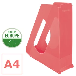 Pojemnik na dokumenty Esselte Colour`Breeze koralowy 628455 - Podnóżki, podpórki, podkładki - miniaturka - grafika 1