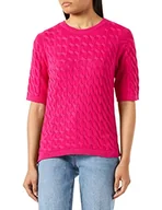 Koszulki i topy damskie - VICHAO O-Neck 2/4 Cable Knit TOP/SU-NOOS, różowy, S - miniaturka - grafika 1